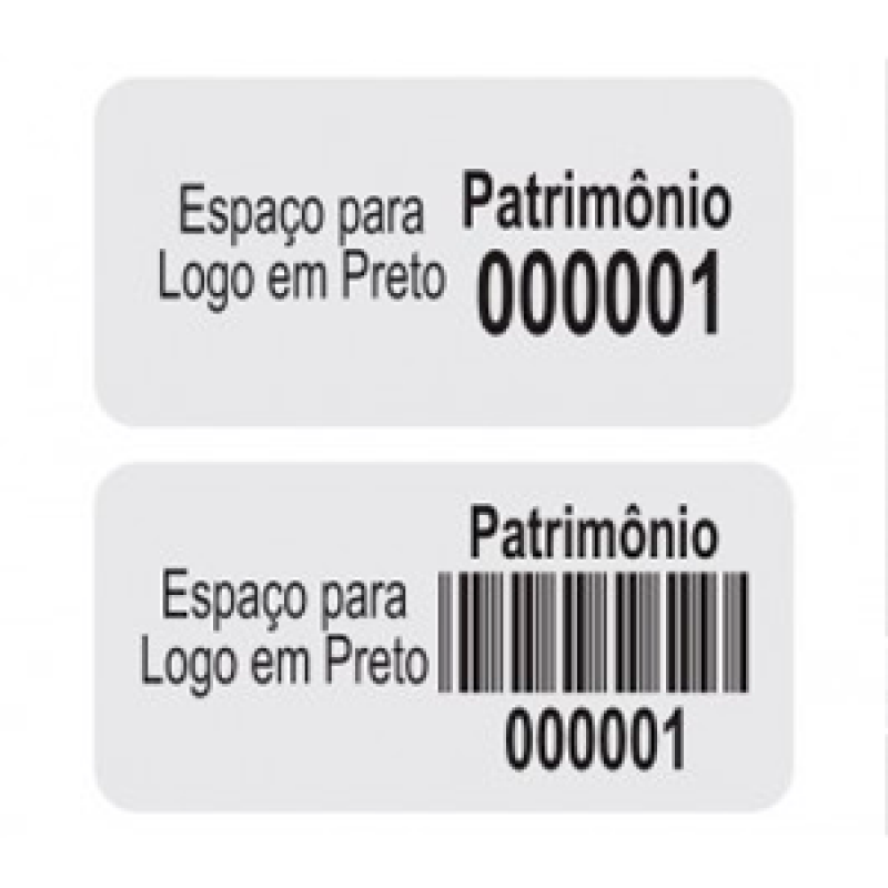 Etiqueta de Patrimônio Poliéster Bertioga - Etiqueta Patrimônio Rio de Janeiro