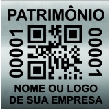 etiqueta patrimonial com qr code orçar São João da Barra